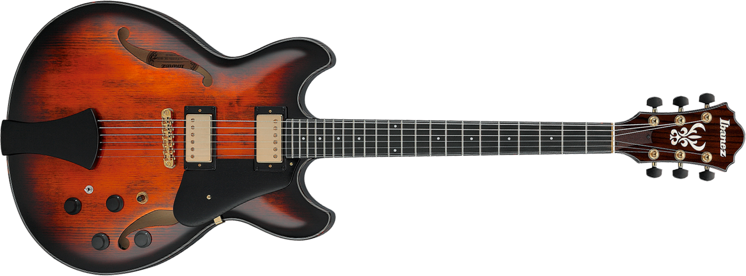 Ibanez Ash300 Tbc Artstar 2h Ht Eb - Tobacco Brown - Guitare Électrique 1/2 Caisse - Main picture