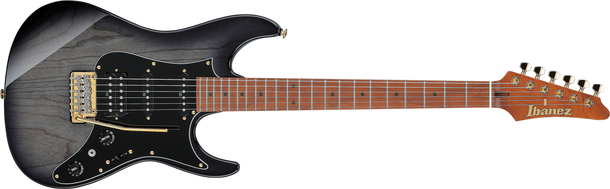 Ibanez Az2204ag Tgb Prestige Jap Hss Seymour Duncan Trem Mn - Transparent Gray Burst - Guitare Électrique Forme Str - Main picture