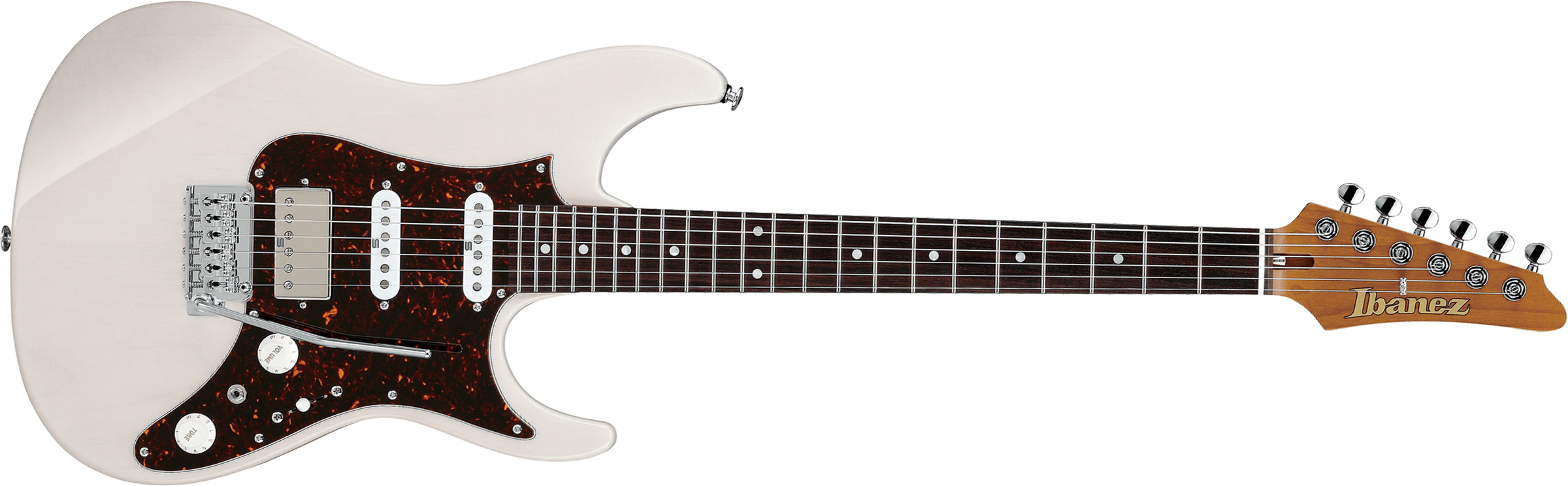 Ibanez Az2204n Awd Prestige Jap Hss Seymour Duncan Trem Rw - Antique White Blonde - Guitare Électrique Forme Str - Main picture
