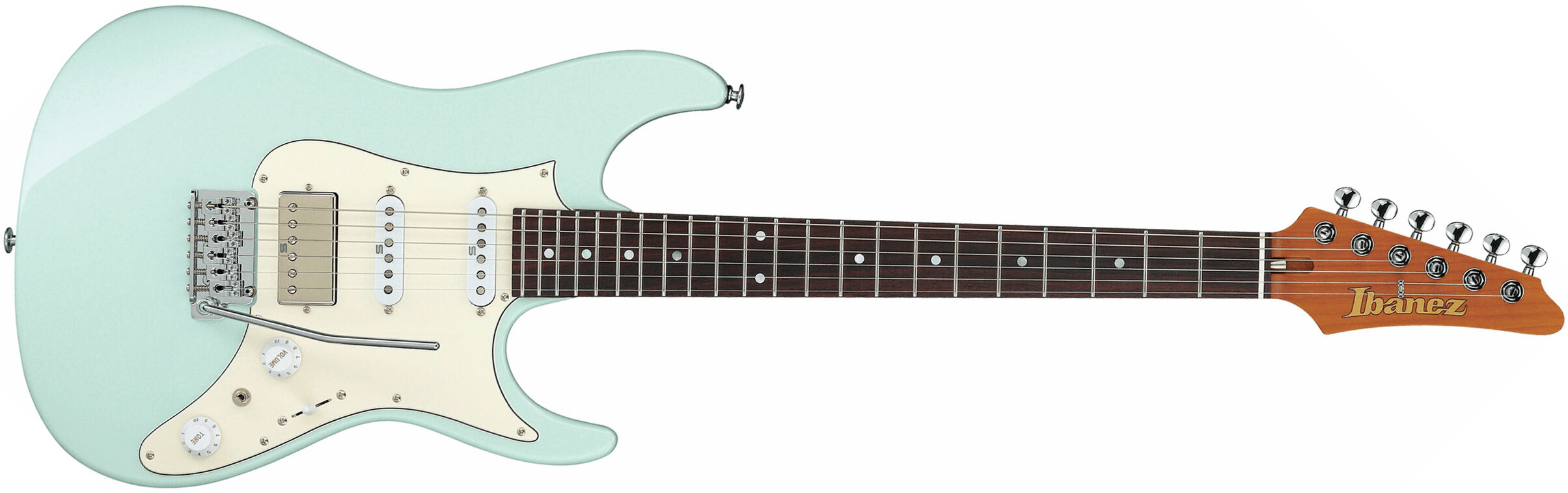 Ibanez Az2204nw Mgr Prestige Jap Hss Seymour Duncan Trem Rw - Mint Green - Guitare Électrique Forme Str - Main picture