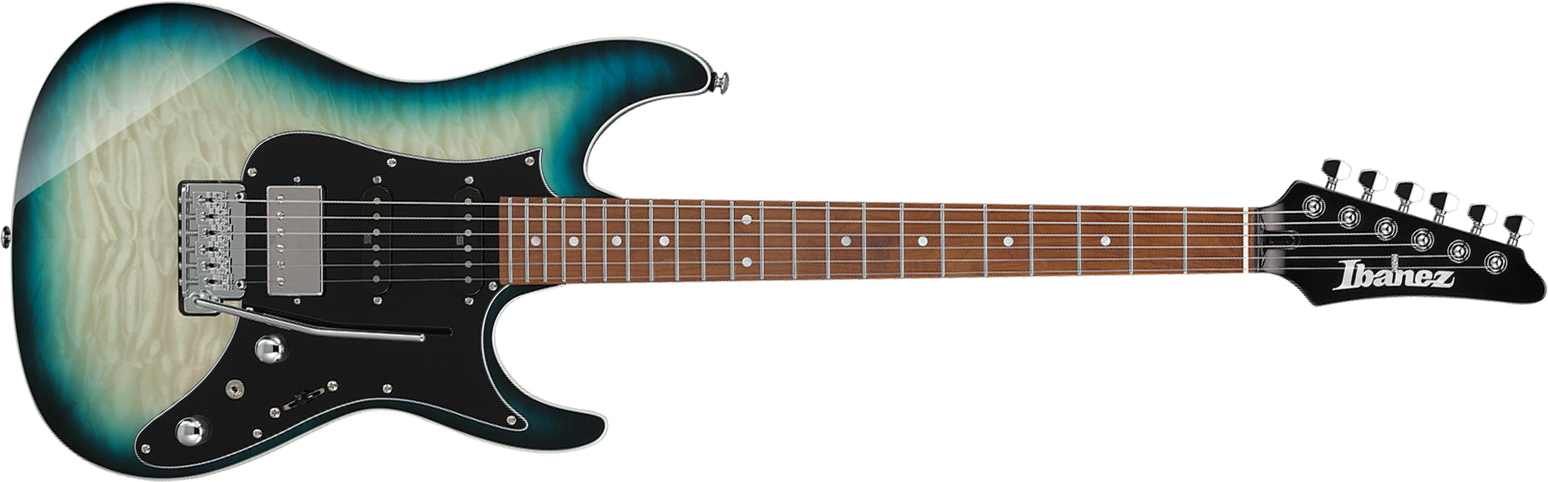 Ibanez Az24p1qm Premium Hss Trem Mn - Deep Ocean Blonde - Guitare Électrique Forme Str - Main picture