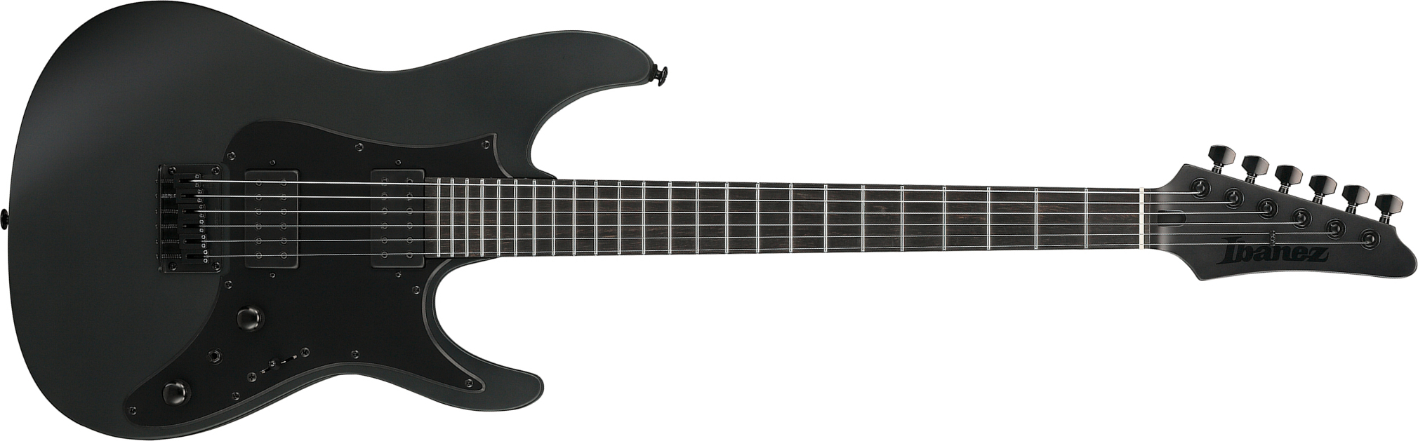 Ibanez Az41b1 Bkf Iron Label 2h Dimarzio Ht Eb - Black Flat - Guitare Électrique Forme Str - Main picture