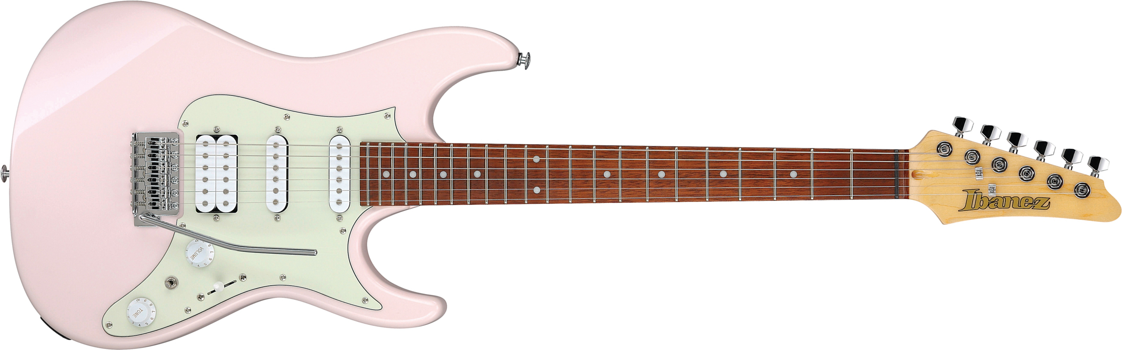 Ibanez Azes40 Ppk Standard Hss Trem Jat - Pastel Pink - Guitare Électrique Forme Str - Main picture