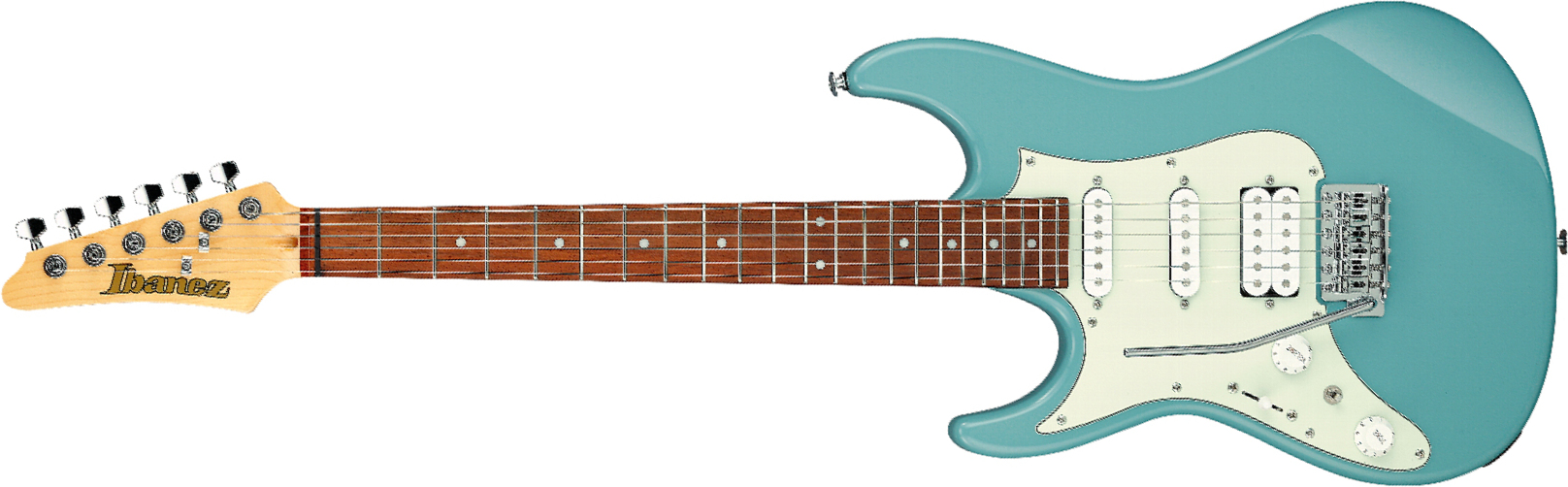 Ibanez Azes40l Prb Standard Gaucher Hss Trem Jat - Purist Blue - Guitare Électrique Forme Str - Main picture