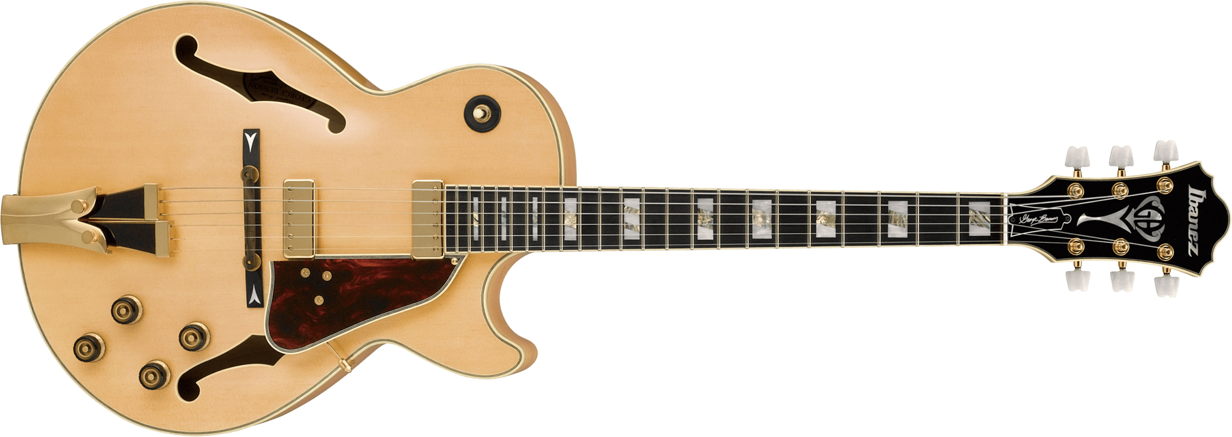 Ibanez George Benson Gb10 Nt Prestige Jap Signature 2mh Ht Eb - Natural - Guitare Électrique 3/4 Caisse & Jazz - Main picture