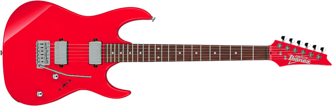 Ibanez Grx120sp Vrd Gio 2h Trem Jat - Vivis Red - Guitare Électrique Forme Str - Main picture