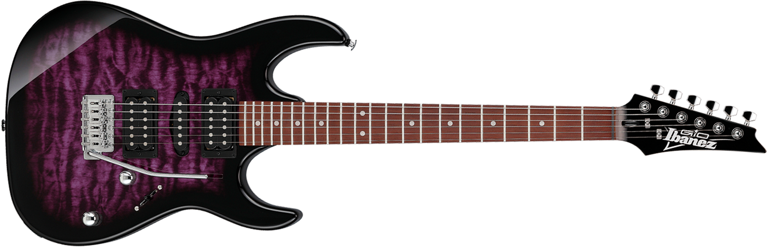 Ibanez Grx70qa Tvt Gio Hsh Trem Jat - Transparent Violet - Guitare Électrique Forme Str - Main picture