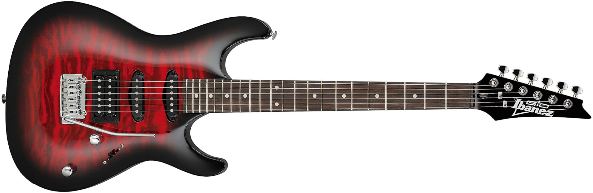 Ibanez Gsa60qa Trb Gio Hss Trem Pur - Transparent Red Burst - Guitare Électrique Forme Str - Main picture