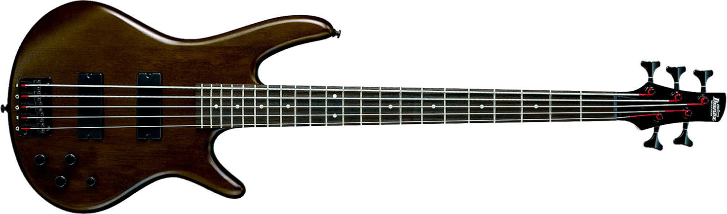 Ibanez Gsr205b Wnf Gio 5-cordes - Walnut Flat - Basse Électrique Solid Body - Main picture