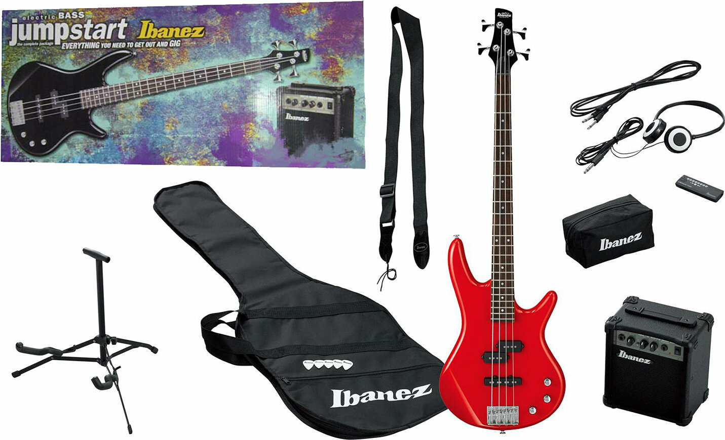 Ibanez Ijsr190 Rd Jumpstart Guitar Package - Red - Pack Basse Electrique - Main picture