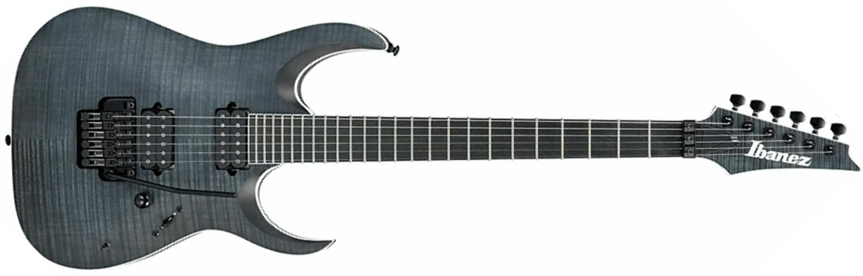 Ibanez Iron Label Rgaix6fmt Tgf Hh Dimarzio Fr Eb - Transparent Grey Flat - Guitare Électrique Forme Str - Main picture