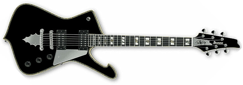 Ibanez Paul Stanley Ps120 Bk Signature Hh Seymour Duncan  Ht Eb - Black - Guitare Électrique MÉtal - Main picture