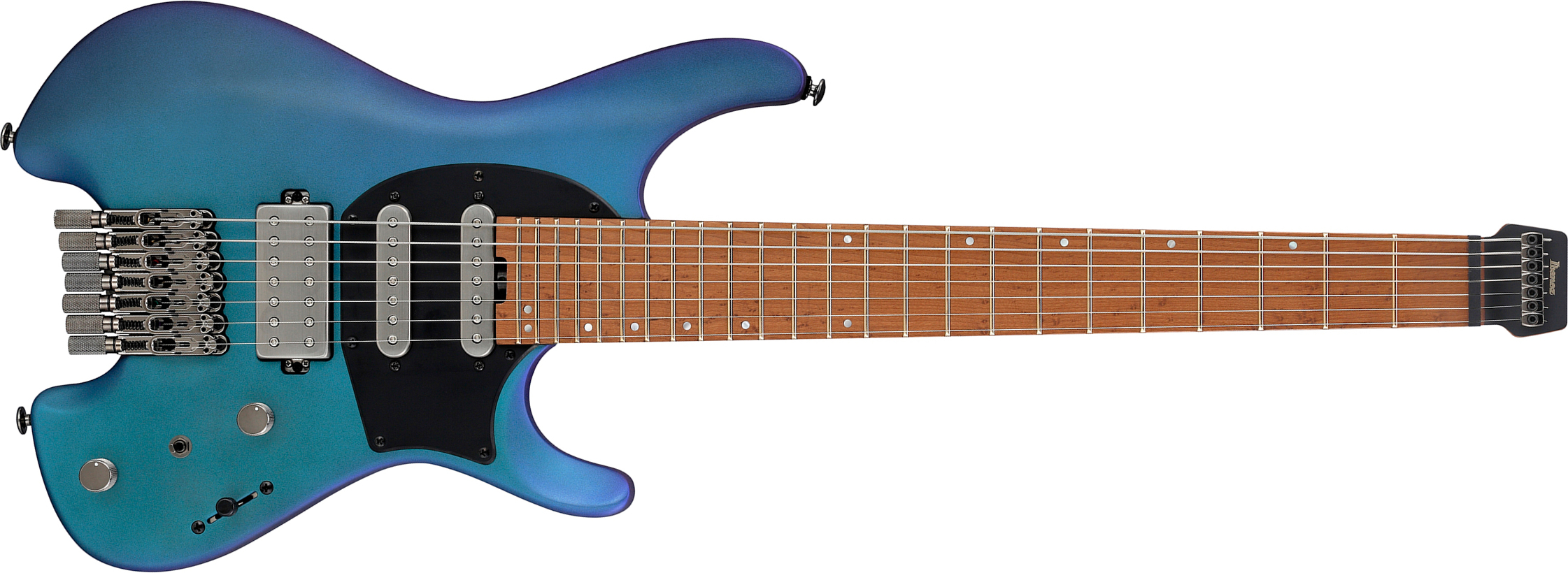 Ibanez Q547 Bmm Quest 7c Hss Ht Mn - Blue Chameleon Metallic Matte - Guitare Électrique 7 Cordes - Main picture
