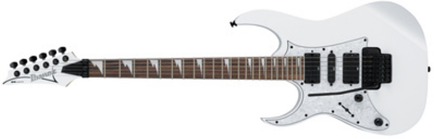 Ibanez Rg350dxzl Wh Lh Gaucher Standard Hsh Fr Jat - White - Guitare Électrique Gaucher - Main picture