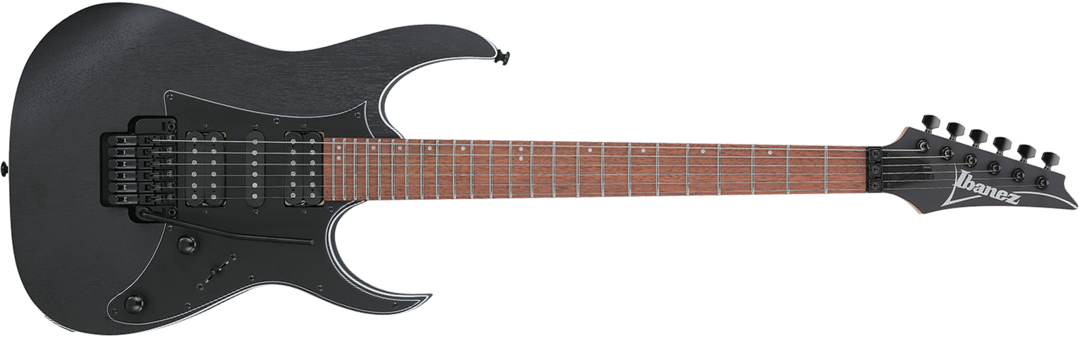 Ibanez Rg450b Wk Standard Hsh Trem Jat - Weathered Black - Guitare Électrique Forme Str - Main picture