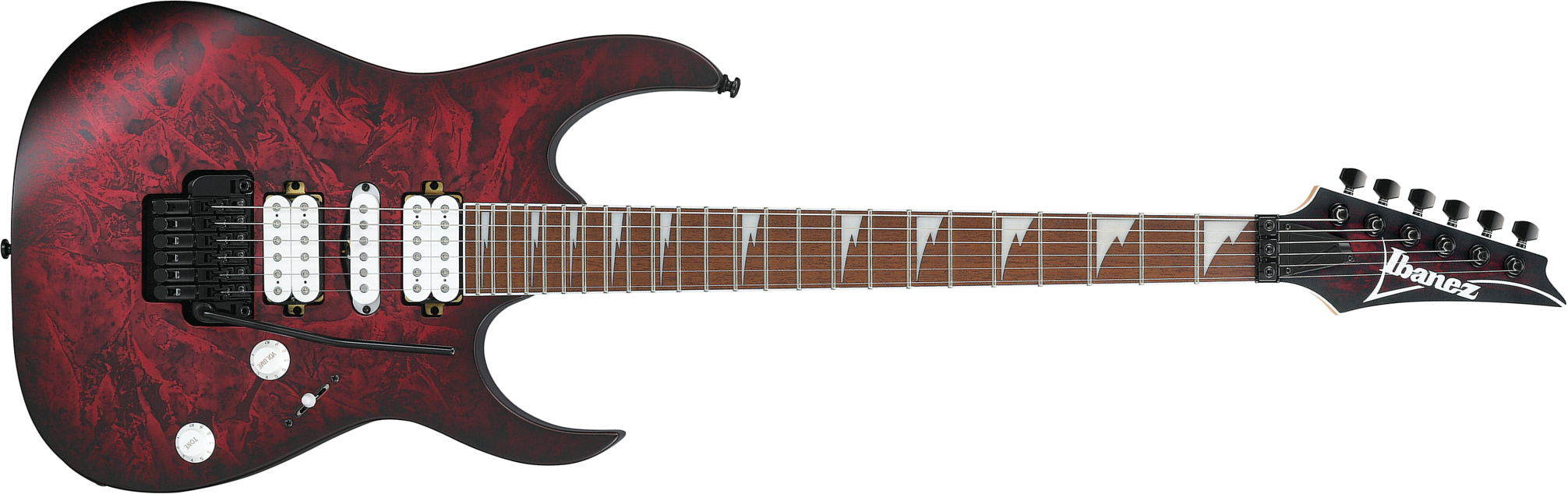Ibanez Rg470dxw Wzm Standard Hsh Fr Jat - Wine Red Frozen Matte - Guitare Électrique Forme Str - Main picture