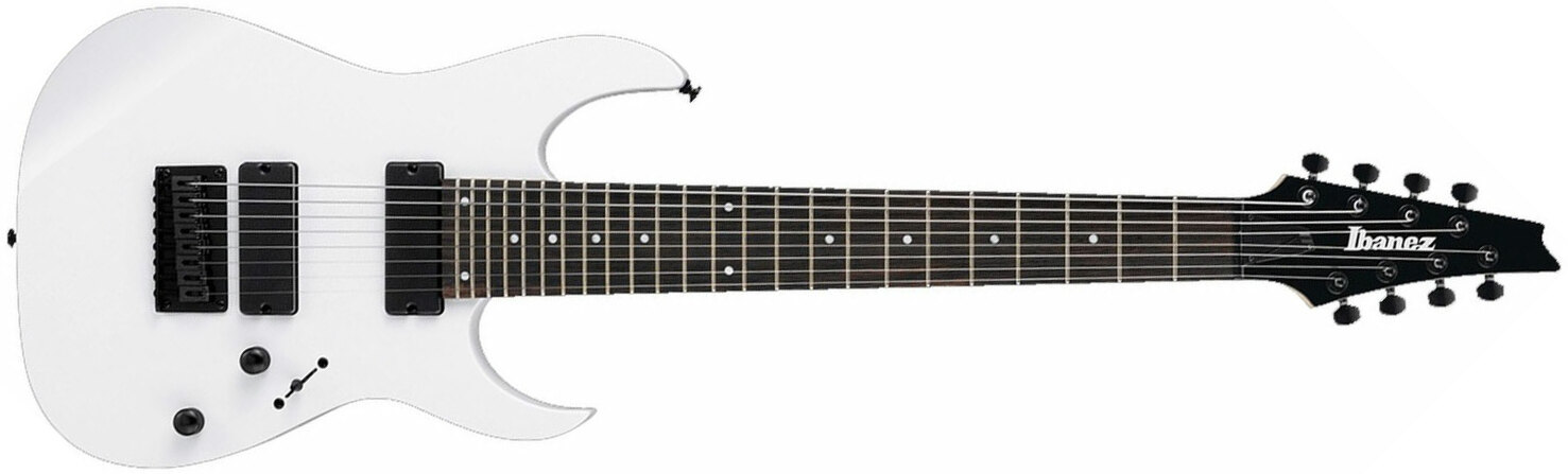 Ibanez Rg8 Wh Standard 8-cordes Hh Ht Jat - White - Guitare Électrique Baryton - Main picture