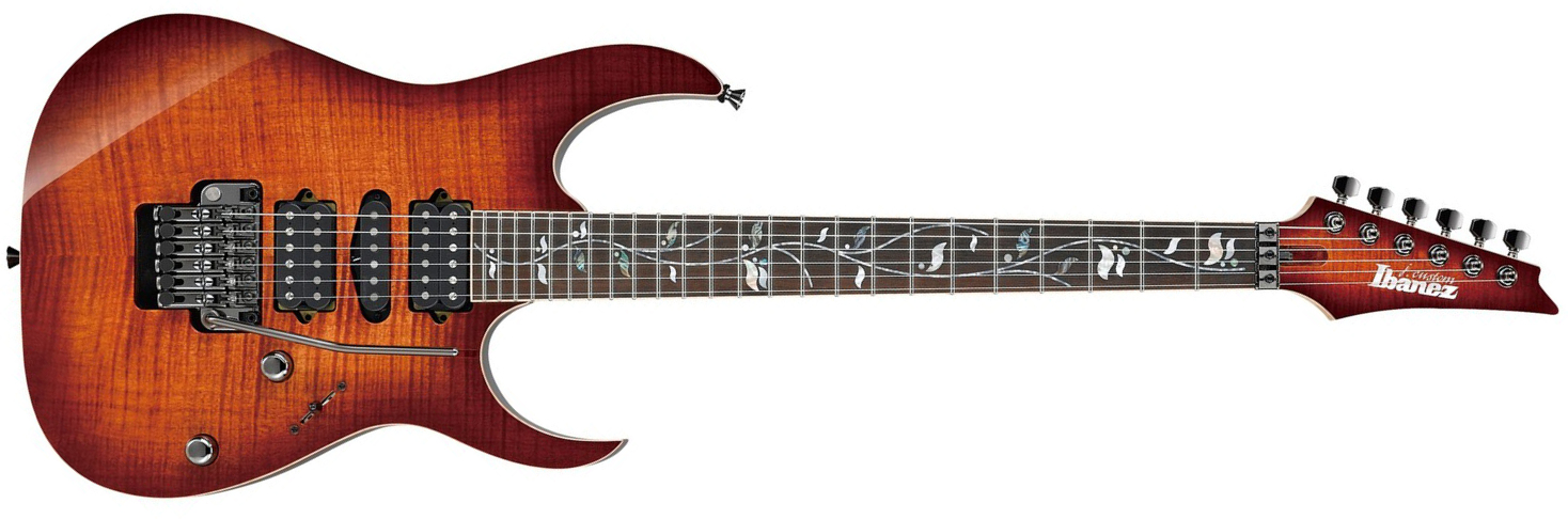 Ibanez Rg8570 Bsr J.custom Jap Hsh Dimarzio Fr Rw - Brownish Sphalerite - Guitare Électrique Forme Str - Main picture