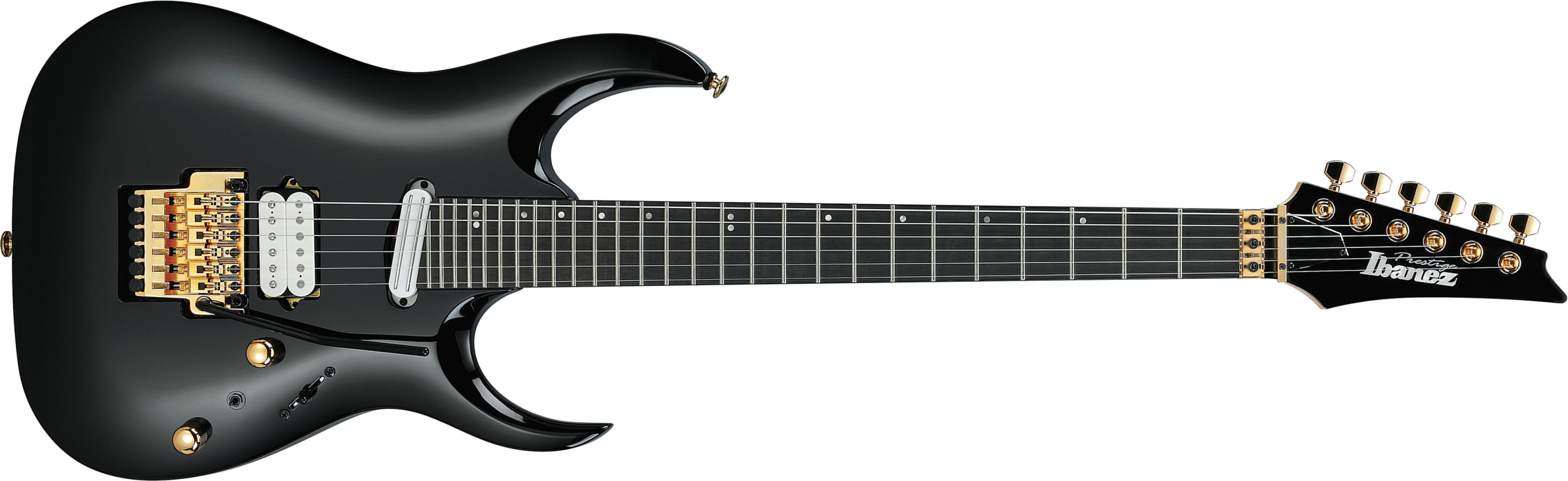 Ibanez Rga622xh Bk Prestige Jap 2h Dimarzio Fr Eb - Black - Guitare Électrique Forme Str - Main picture