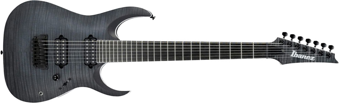 Ibanez Rgaix7fm Tgf Iron Label Hh Ht Eb - Transparent Gray Flat - Guitare Électrique 7 Cordes - Main picture