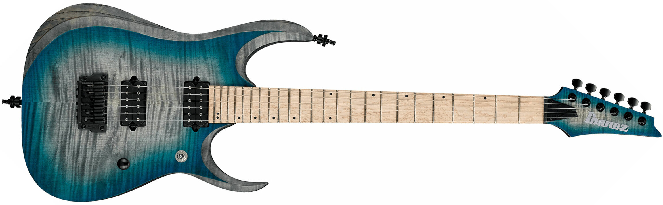 Ibanez Rgd61al Ssb Axion Label Hh Dimarzio Ht Mn - Stained Sapphire Blue Burst - Guitare Électrique Double Cut - Main picture