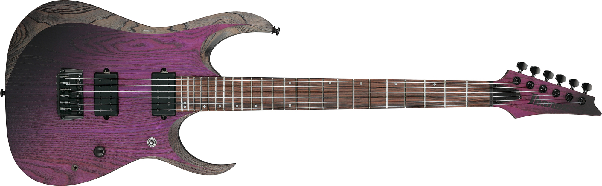 Ibanez Rgd621ah Mnf Iron Label Baryton 2h Dimarzio Ht Eb - Midnight Shade Flat - Guitare Électrique Baryton - Main picture