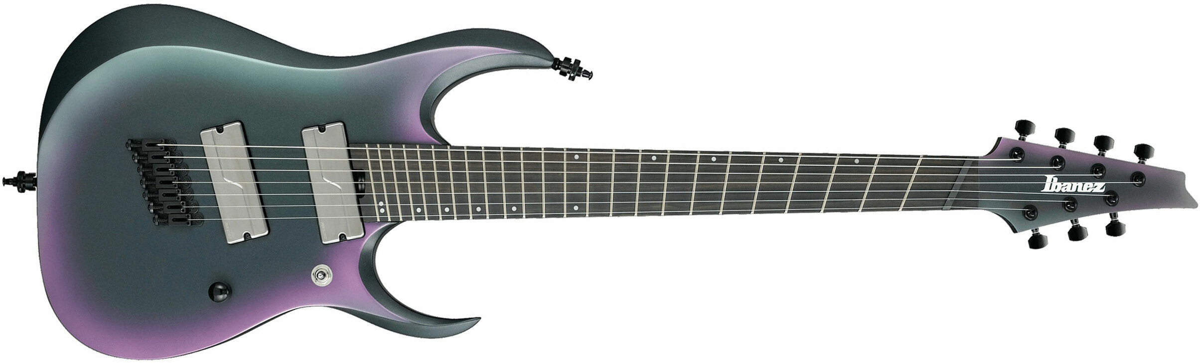 Ibanez Rgd71alms Bam Axion Label Hh Fishman Ht Eb - Black Aurora Burst Matte - Guitare Électrique Multi-scale - Main picture