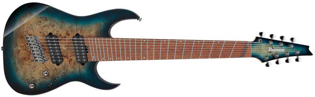 Ibanez Rgms8pb Cbs Standard 8c Multiscale 2h Ht Jat - Cosmic Blue Starburst - Guitare Électrique Multi-scale - Main picture