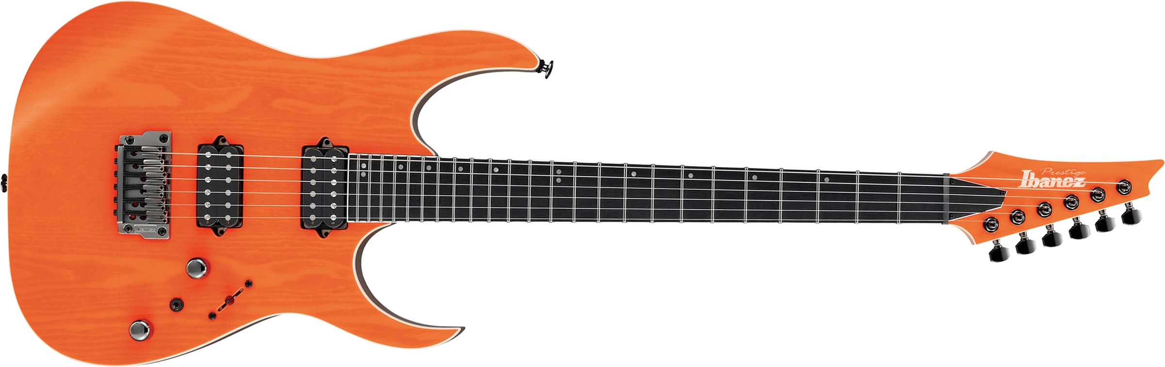 Ibanez Rgr5221 Tfr Prestige Jap Ht Bare Knuckle Hh Eb - Transparent Fluorescent Orange - Guitare Électrique Forme Str - Main picture