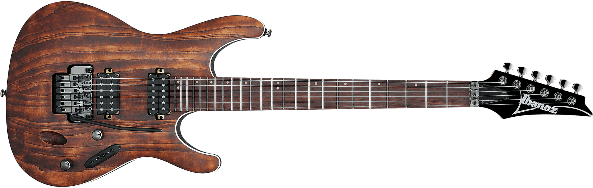 Ibanez S520ah Abs Sabre Premium 2h Trem Rw - Antique Brown Stained - Guitare Électrique Forme Str - Main picture