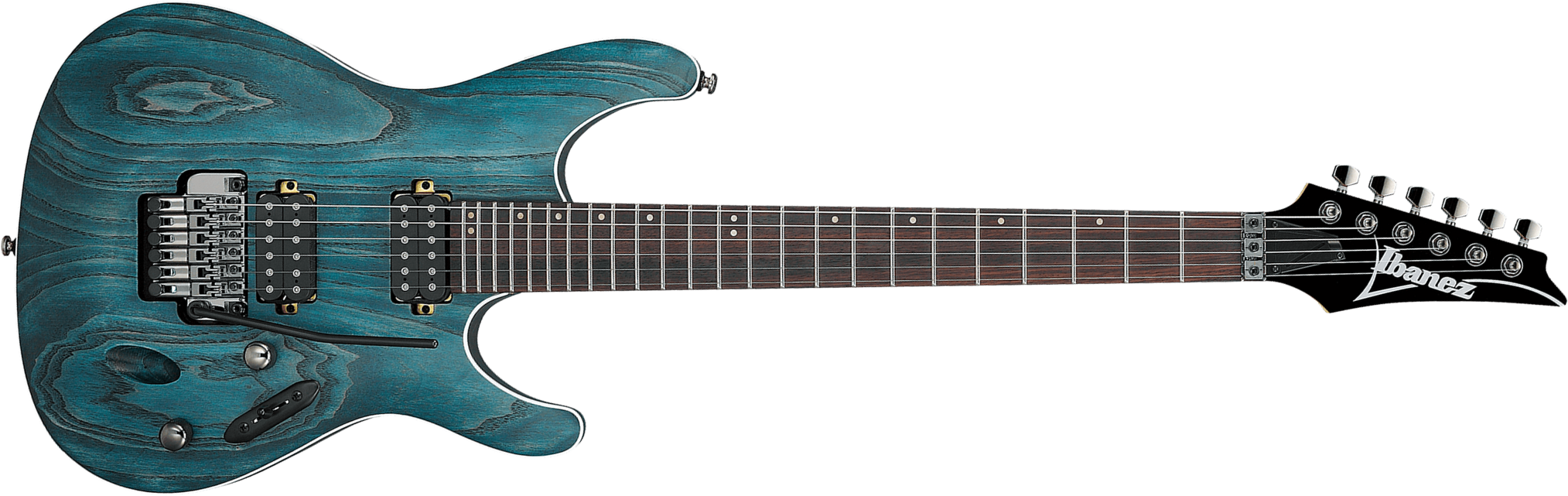 Ibanez S520ah Obf Sabre Premium 2h Trem Rw - Cosmic Blue Flat - Guitare Électrique Forme Str - Main picture