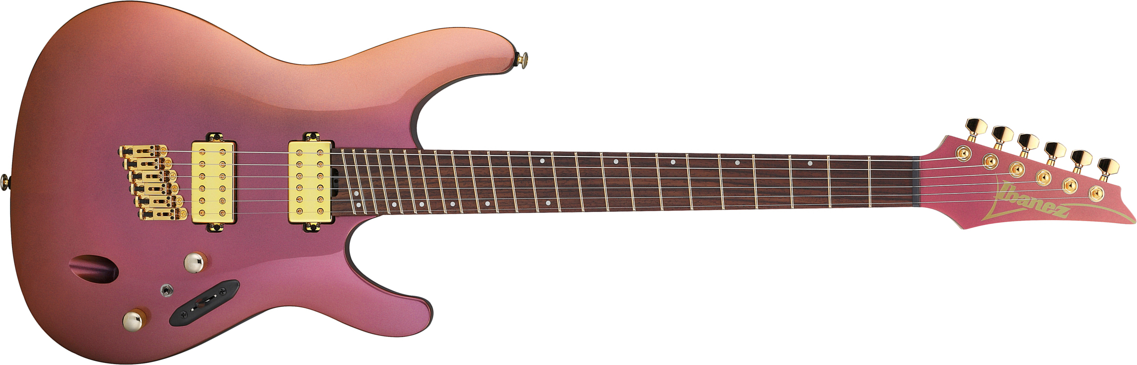 Ibanez Sml721 Rgc Axe Design Lab Multiscale 2h Ht Rw - Rose Gold Chameleon - Guitare Électrique Multi-scale - Main picture