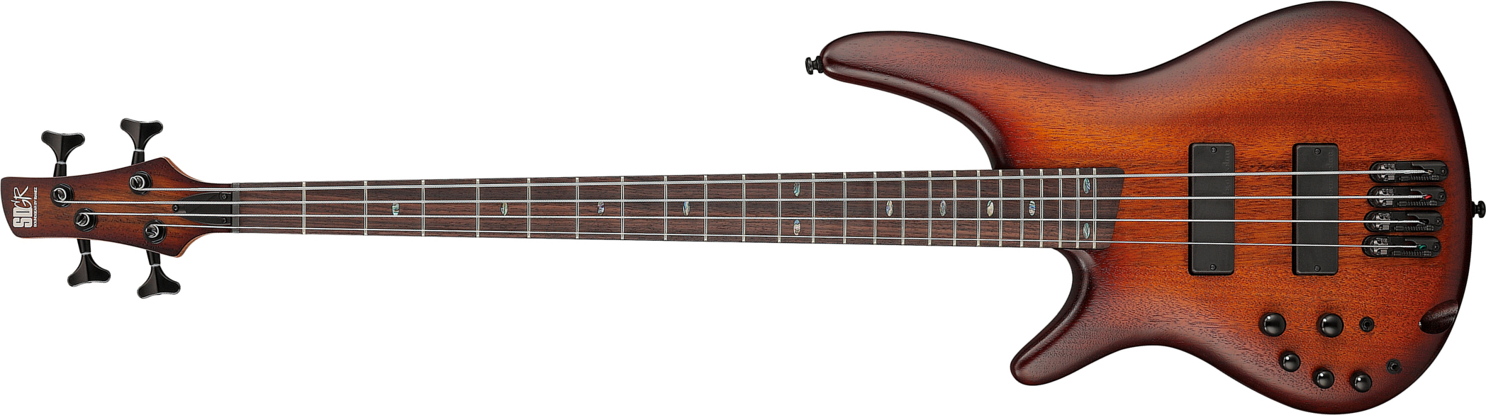 Ibanez Sr500al Mhl Standard Gaucher Active Bartolini Rw - Mahogany Brown Burst Low Gloss - Basse Électrique Solid Body - Main picture