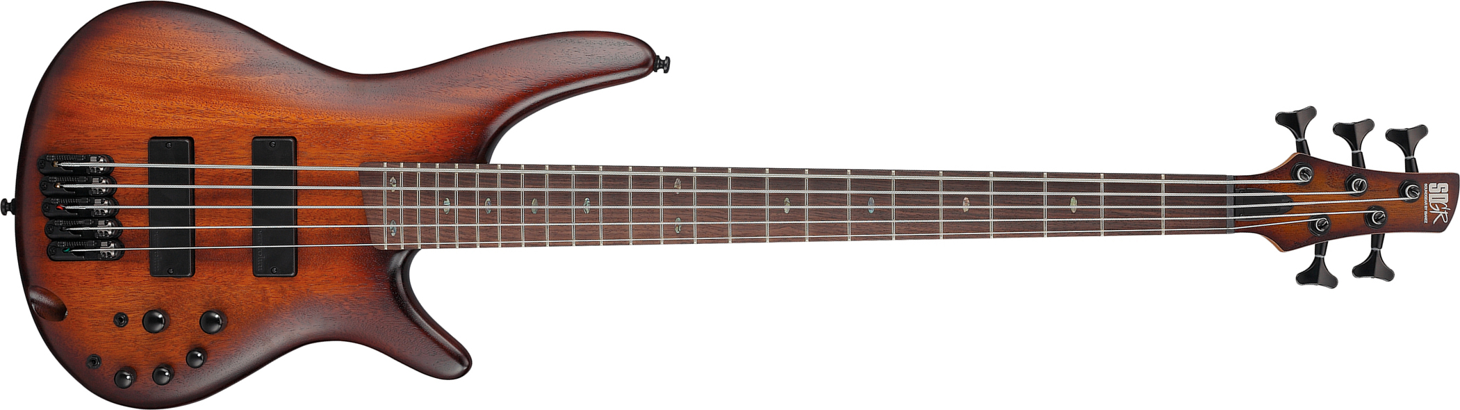Ibanez Sr505a Mhl Standard 5c Active Bartolini Rw - Mahogany Brown Burst Low Gloss - Basse Électrique Solid Body - Main picture