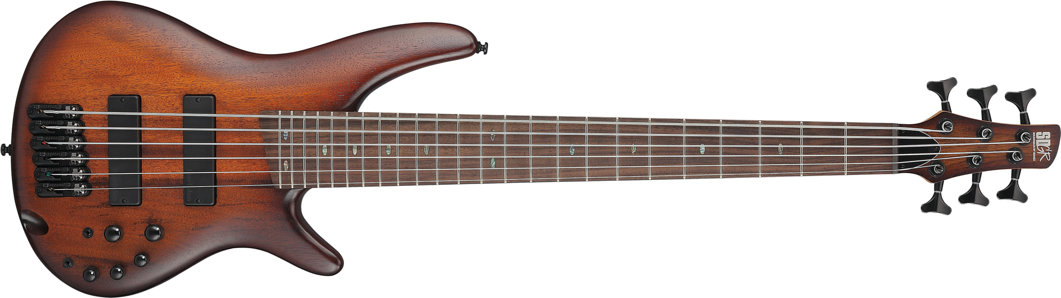 Ibanez Sr506a Mhl Standard 6c Active Bartolini Rw - Mahogany Brown Burst Low Gloss - Basse Électrique Solid Body - Main picture