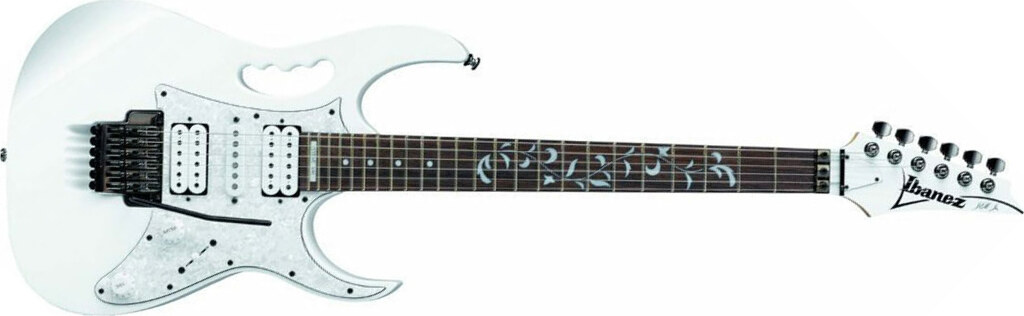 Ibanez Steve Vai Jem555 Wh Hsh Fr Rw - White - Guitare Électrique Forme Str - Main picture