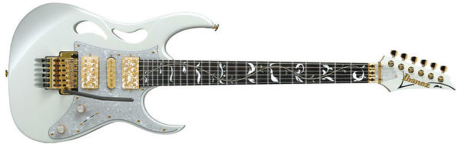 Ibanez Steve Vai Pia3761 Slw Signature Jap Hh Dimarzio Fr Rw - Stallion White - Guitare Électrique Forme Str - Main picture