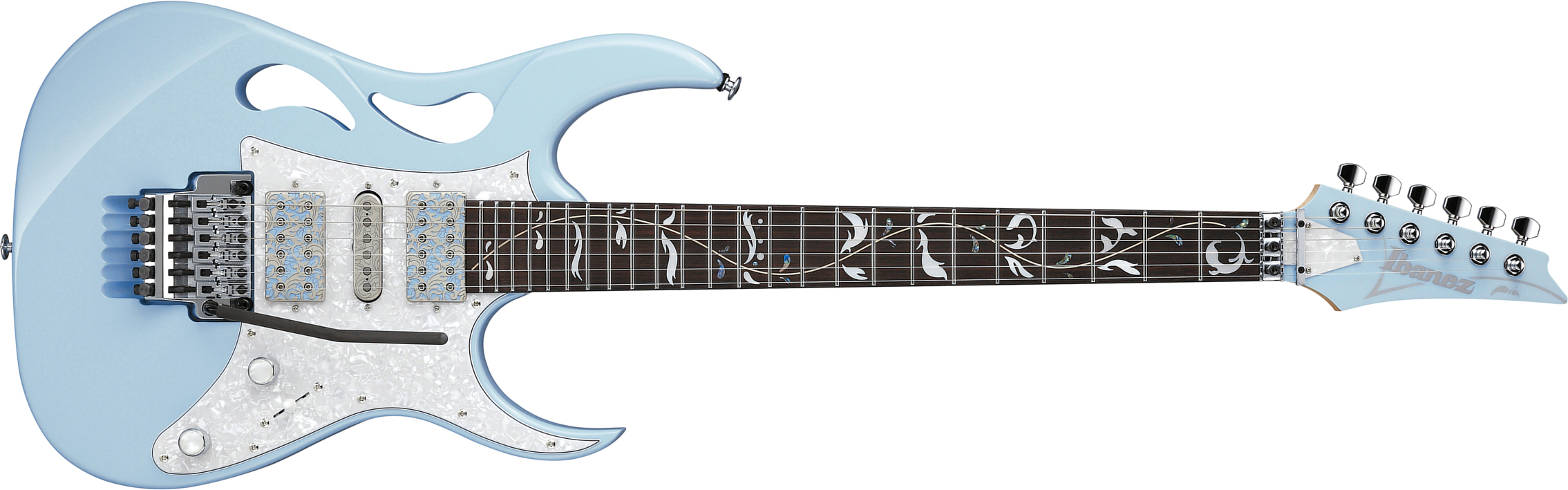 Ibanez Steve Vai Pia3761c Blp Signature Jap 2h Dimarzio Fr Rw - Blue Powder - Guitare Électrique Forme Str - Main picture