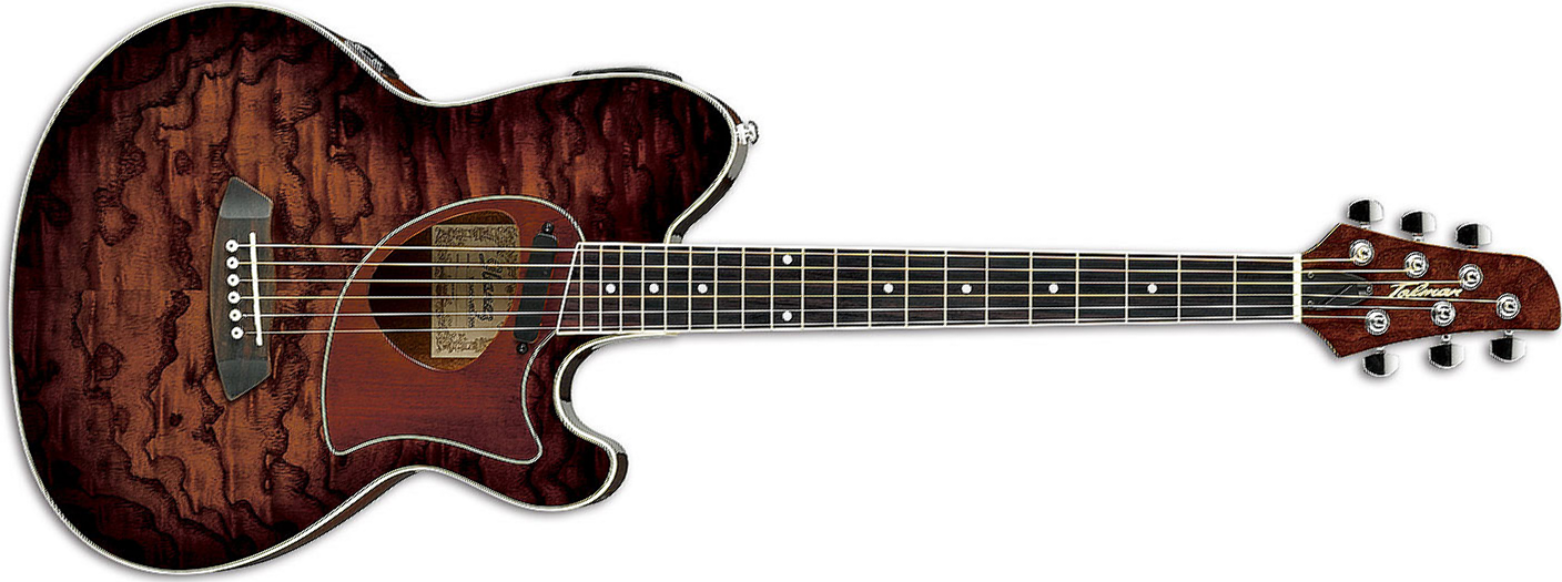 Ibanez Tcm50 Vbs Talman Cw Frene Sapele Pur - Vintage Brown Sunburst - Guitare Electro Acoustique - Main picture