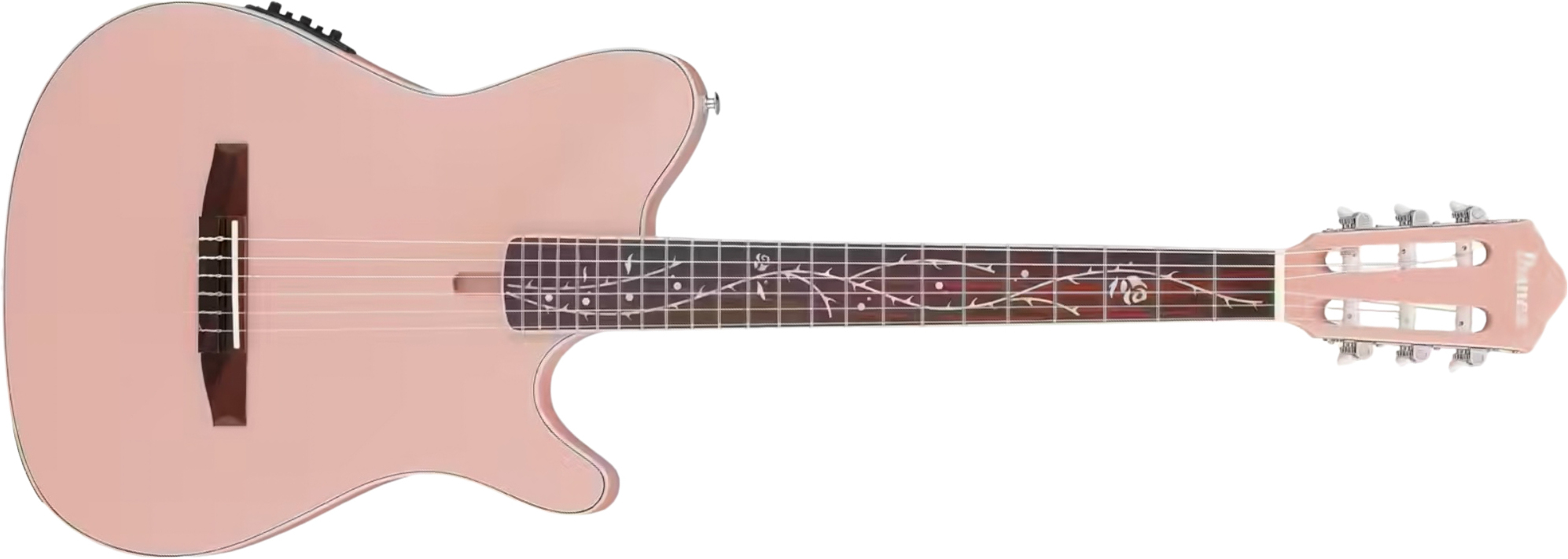 Ibanez Tim Henson Tod10n Paf Ind Signature Epicea Sapele Rw - Pearl Pink Flat - Guitare Classique Format 4/4 - Main picture