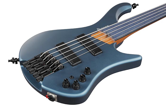 Ibanez Ehb1005f Aom Workshop 5c  Fretless Active Bartolini Ric - Arctic Ocean Matte - Basse Électrique Solid Body - Variation 2