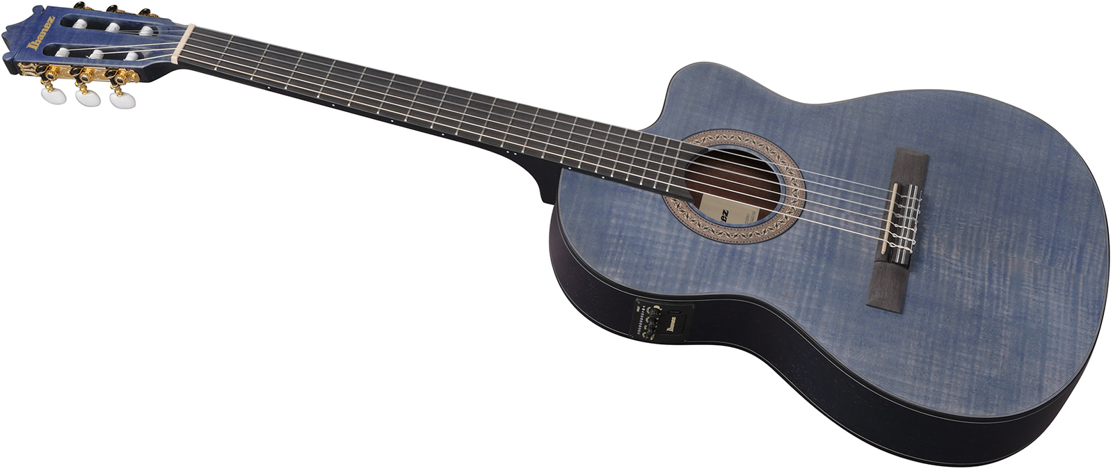 Ibanez Ga5fmtce Ob Classical 4/4 Thinline Cw Erable Sapele Pur - Open Pore Blue Berry - Guitare Classique Format 4/4 - Variation 2