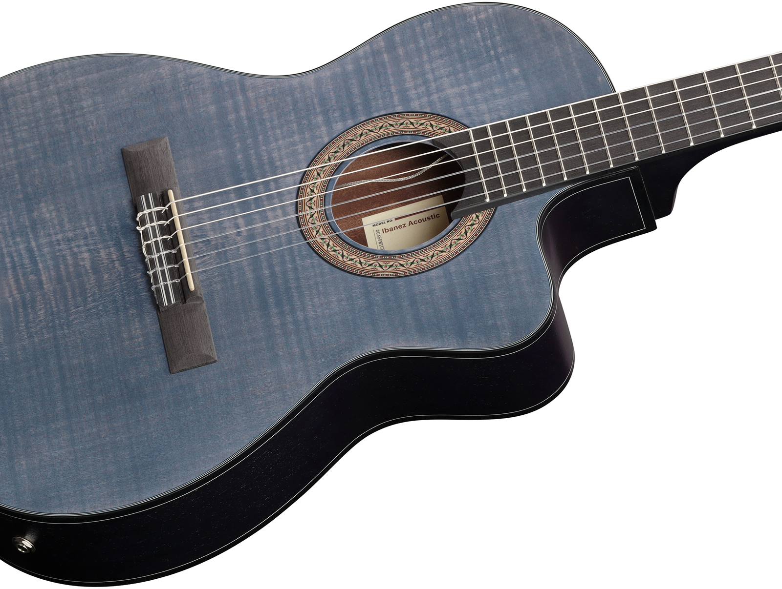 Ibanez Ga5fmtce Ob Classical 4/4 Thinline Cw Erable Sapele Pur - Open Pore Blue Berry - Guitare Classique Format 4/4 - Variation 3