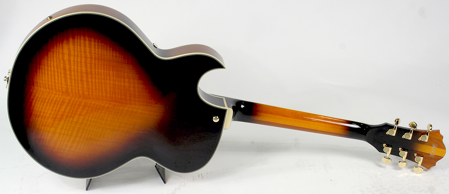 Ibanez George Benson Lgb30 Vys Signature Hh Ht Eb - Vintage Yellow Sunburst - Guitare Électrique 3/4 Caisse & Jazz - Variation 2