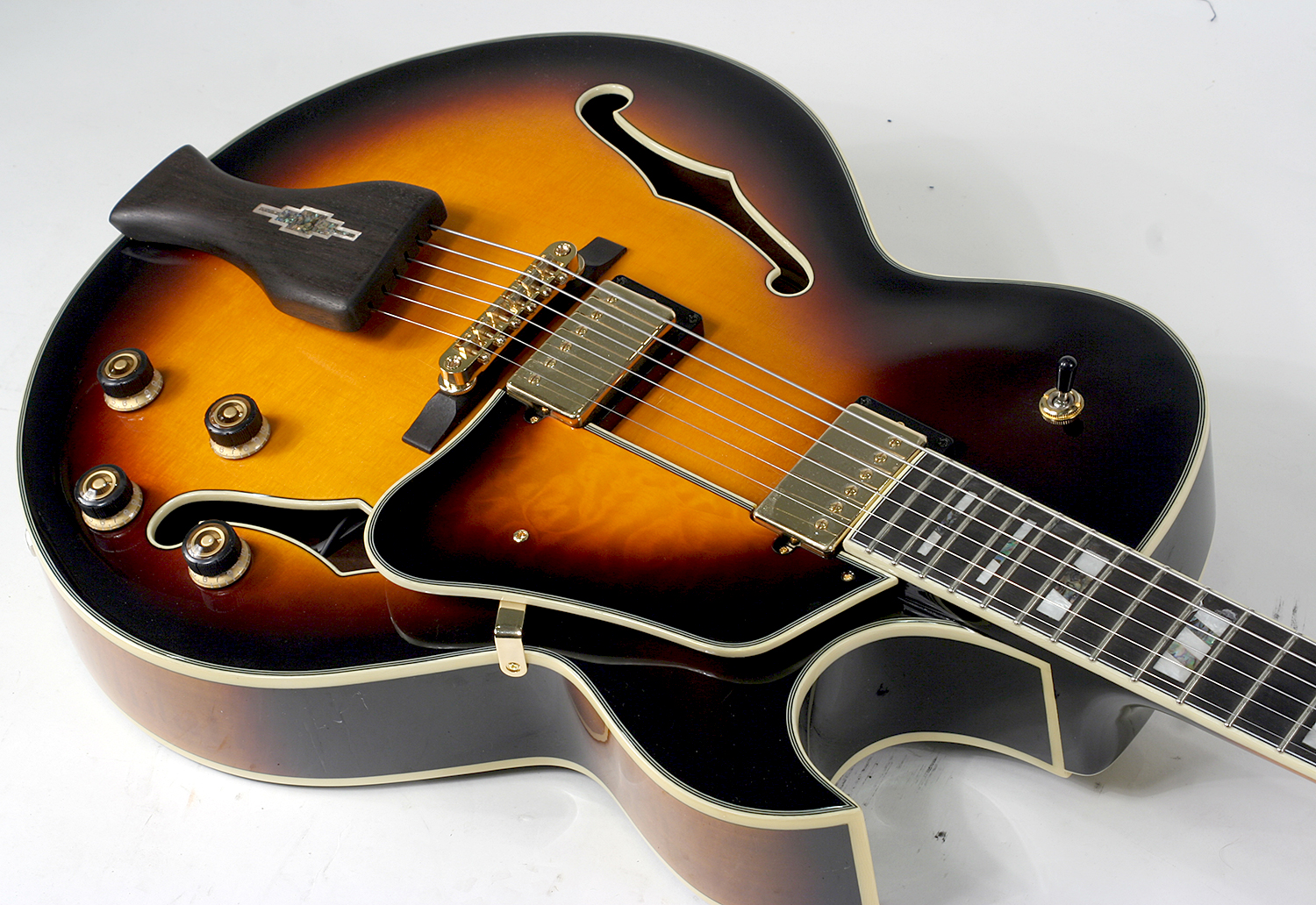 Ibanez George Benson Lgb30 Vys Signature Hh Ht Eb - Vintage Yellow Sunburst - Guitare Électrique 3/4 Caisse & Jazz - Variation 3