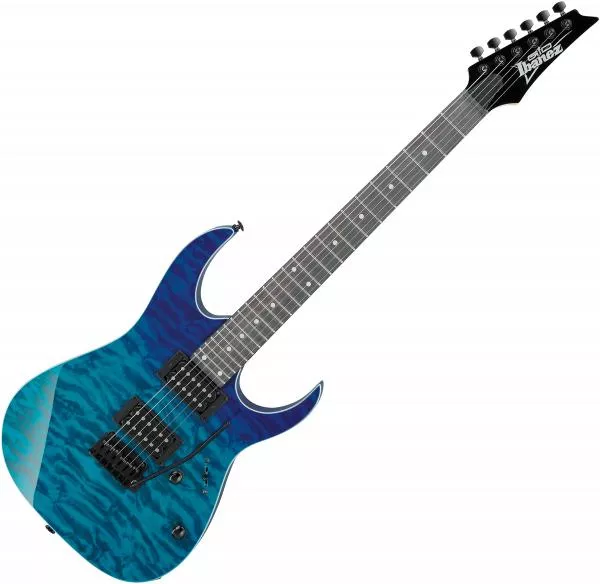 Guitare électrique solid body Ibanez GRG120QASP BGD GIO - Blue gradation