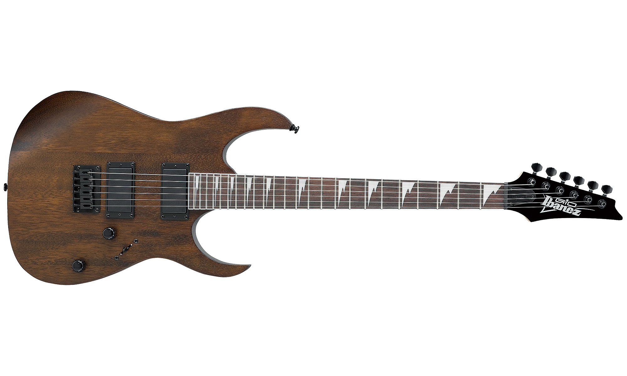 Ibanez Grg121dx Wnf Gio Hh Ht Pur - Walnut Flat - Guitare Électrique Forme Str - Variation 1