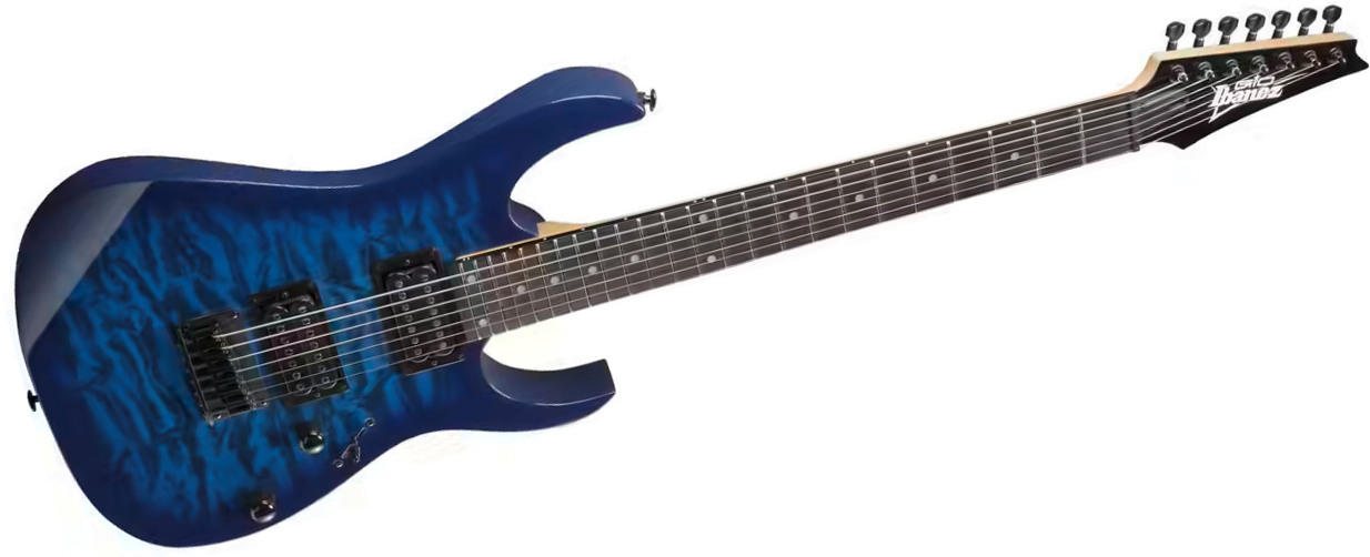 Ibanez Grg7221qa Tbb Gio 7c 2h Ht Pur - Transparent Blue Burst - Guitare Électrique Forme Str - Variation 1