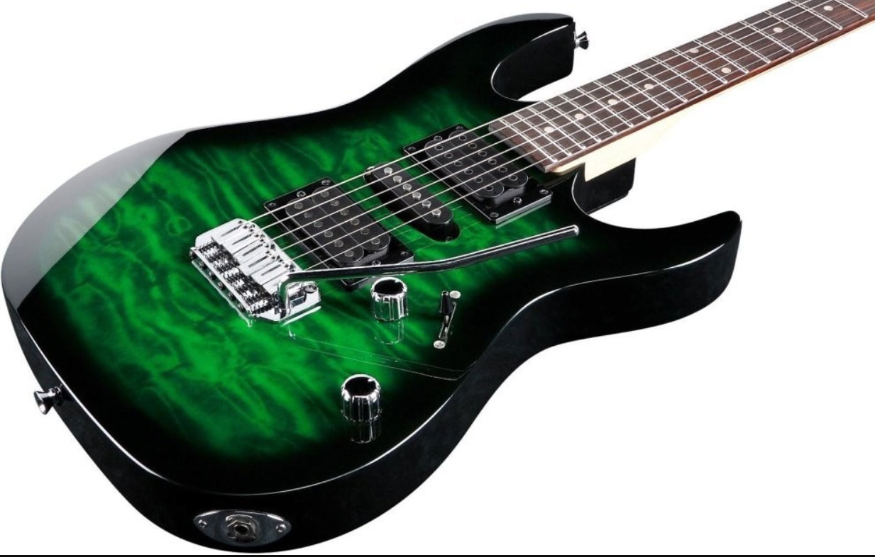 Ibanez Grx70qa Teb Gio Hsh Trem Nzp - Transparent Emerald Burst - Guitare Électrique Forme Str - Variation 2