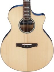 Guitare folk Ibanez AE390 NTA - Natural Top / Aqua Blue Back